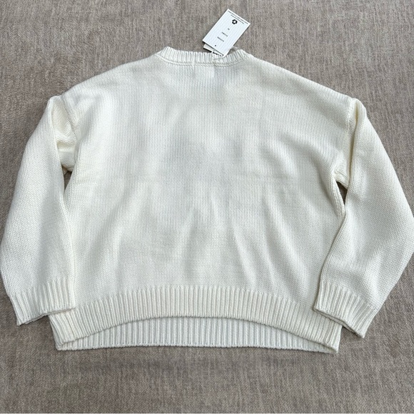 New with tags! Pink Bow and Cowgirl Boots Knit Sweater Ivory Medium M - Picture 7 of 7